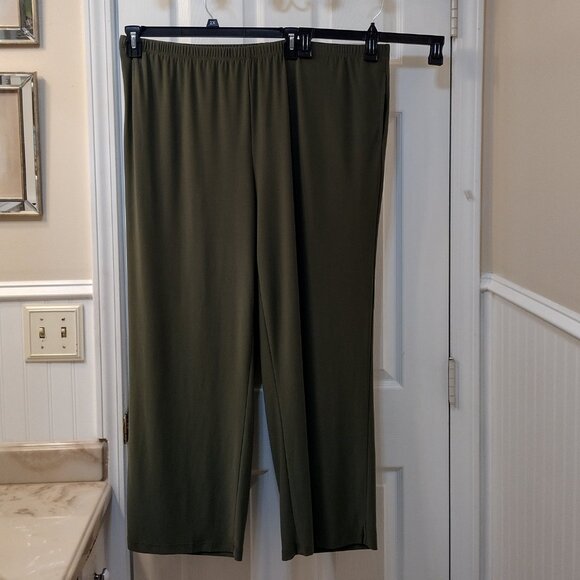 NWT-Antthony Originals: 2-Piece Pull-on Pant Set, Size 2X, Olive Green - Picture 6 of 11